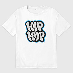 Футболка оверсайз мужская Хип хоп, цвет: белый