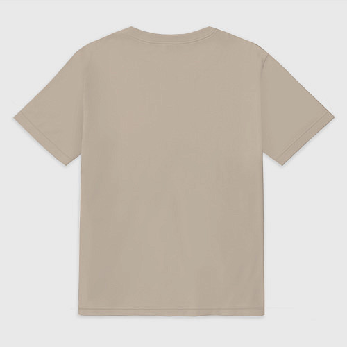 Мужская футболка оверсайз Медведь-индеец от нейросети / Миндальный – фото 2