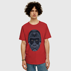 Футболка оверсайз мужская Black gorilla, цвет: красный — фото 2