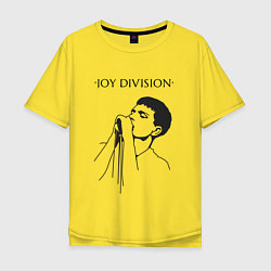 Футболка оверсайз мужская Йен Кёртис Joy Division, цвет: желтый