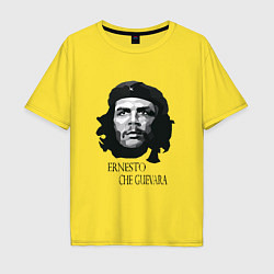 Футболка оверсайз мужская Че Гевара черно белое, цвет: желтый