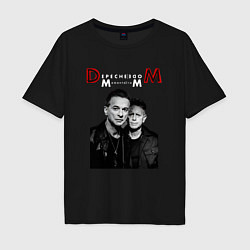 Футболка оверсайз мужская Depeche Mode 2023 Memento Mori - Dave & Martin 09, цвет: черный