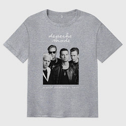 Футболка оверсайз мужская Depeche Mode World Violation Tour Band, цвет: меланж