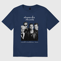 Футболка оверсайз мужская Depeche Mode World Violation Tour Band, цвет: тёмно-синий