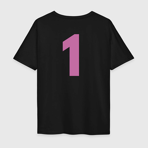 Мужская футболка оверсайз Достойный первый - розовый / Черный – фото 2