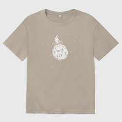 Футболка оверсайз мужская Bike space, цвет: миндальный