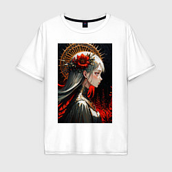 Мужская футболка оверсайз Blood Flower