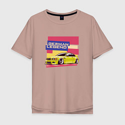 Футболка оверсайз мужская BMW M3 German Legend, цвет: пыльно-розовый