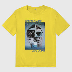 Футболка оверсайз мужская Depeche Mode - Dave Gahan Collage, цвет: желтый