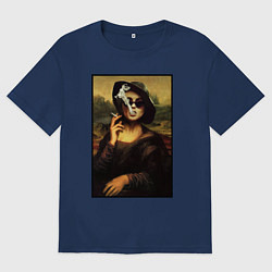 Футболка оверсайз мужская Mona Singer, цвет: тёмно-синий