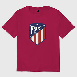 Футболка оверсайз мужская Atletico Madrid FC, цвет: маджента