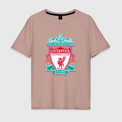 Футболка оверсайз мужская Liverpool fc sport collection, цвет: пыльно-розовый