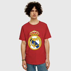 Футболка оверсайз мужская Real madrid fc sport, цвет: красный — фото 2
