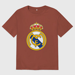 Футболка оверсайз мужская Real madrid fc sport, цвет: кирпичный