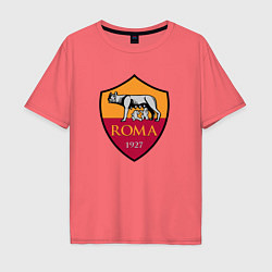 Футболка оверсайз мужская Roma sport fc, цвет: коралловый