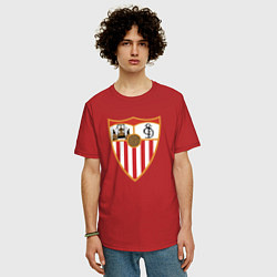 Футболка оверсайз мужская Sevilla, цвет: красный — фото 2
