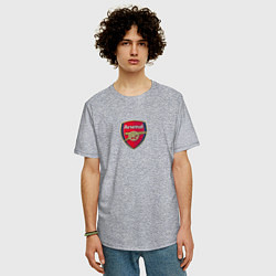 Футболка оверсайз мужская Arsenal fc sport club, цвет: меланж — фото 2