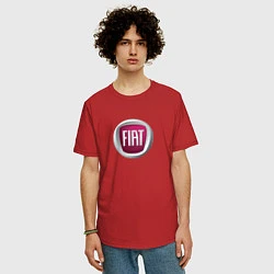 Футболка оверсайз мужская Fiat Italy, цвет: красный — фото 2