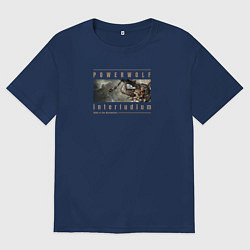 Футболка оверсайз мужская Powerwolf: interludium, цвет: тёмно-синий