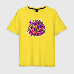 Мужская футболка оверсайз Doodle
