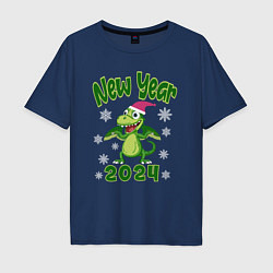 Мужская футболка оверсайз Год зеленого деревянного дракона 2024