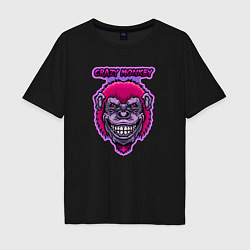 Мужская футболка оверсайз Purple crazy monkey