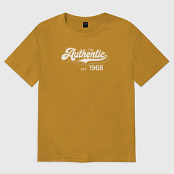 Футболка оверсайз мужская Authentic 1968, цвет: горчичный