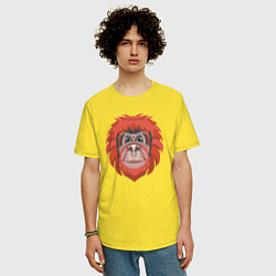 Футболка оверсайз мужская Orange monkey, цвет: желтый — фото 2