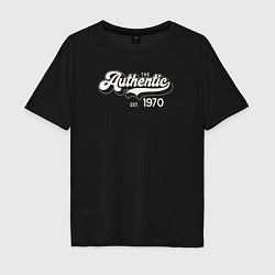 Футболка оверсайз мужская Authentic 1970, цвет: черный