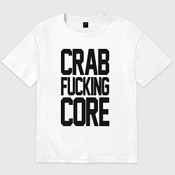 Футболка оверсайз мужская Crabcore, цвет: белый