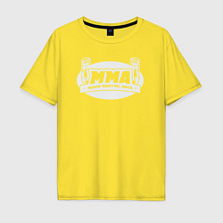 Футболка оверсайз мужская MMA sport, цвет: желтый