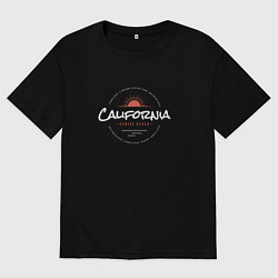 Футболка оверсайз мужская California venice beach, цвет: черный