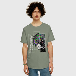 Футболка оверсайз мужская Jigokuraku Gabimaru, цвет: авокадо — фото 2