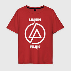 Футболка оверсайз мужская Linkin Park logo, цвет: красный