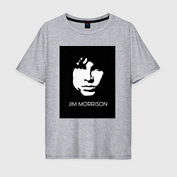 Футболка оверсайз мужская Jim Morrison in bw, цвет: меланж