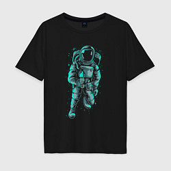 Футболка оверсайз мужская Space fly, цвет: черный