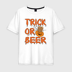 Мужская футболка оверсайз Trick or beer