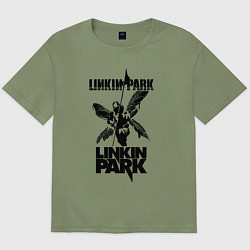 Футболка оверсайз мужская LP - hybrid theory, цвет: авокадо