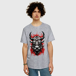 Футболка оверсайз мужская Священная корова, цвет: меланж — фото 2