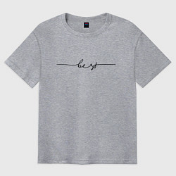 Футболка оверсайз мужская Бест линия, цвет: меланж