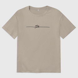 Мужская футболка оверсайз Звезда в одну линию