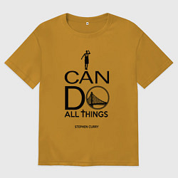 Футболка оверсайз мужская Curry do all things, цвет: горчичный
