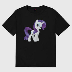 Футболка оверсайз мужская Рарити из My Little Pony в кино, цвет: черный