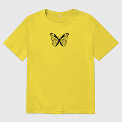 Футболка оверсайз мужская Бабочка Life is Strange, цвет: желтый