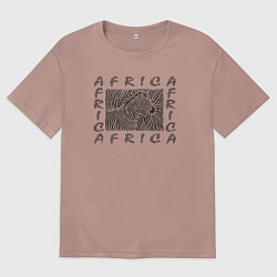 Мужская футболка оверсайз Зебра из Африки