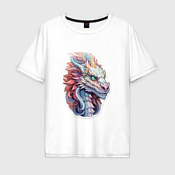 Мужская футболка оверсайз Colorful dragon