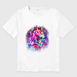 Футболка оверсайз мужская Я единорог, цвет: белый