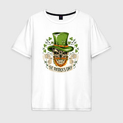 Футболка оверсайз мужская St Patrick day, цвет: белый