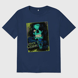 Футболка оверсайз мужская Snake Alice Cooper, цвет: тёмно-синий