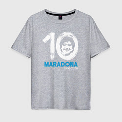 Футболка оверсайз мужская Maradona 10, цвет: меланж